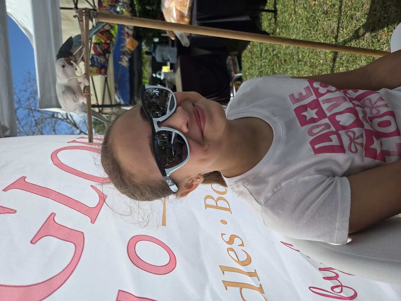 Adriana at a market