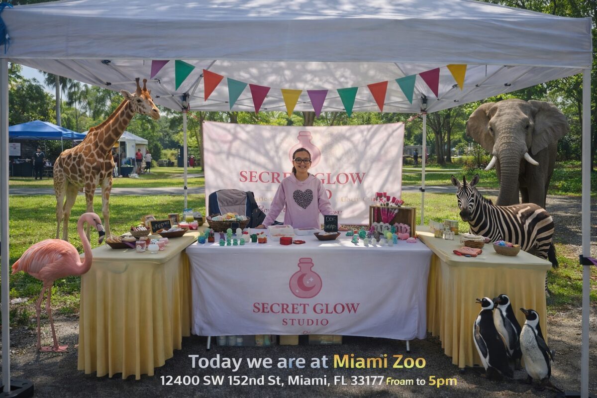 Secret Glow Studio pop-up at the Miami Zoo