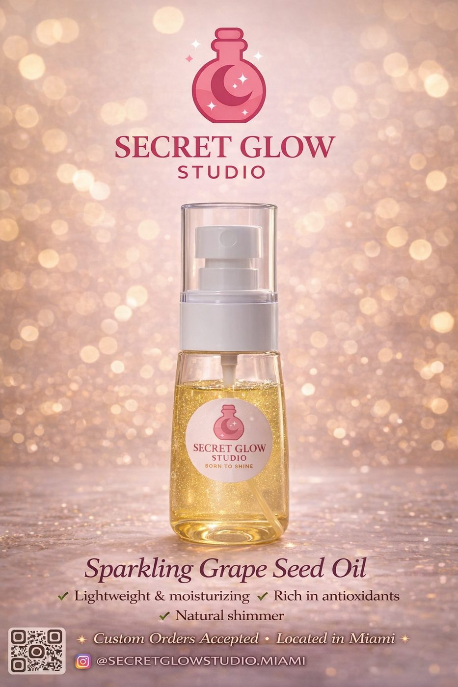 Sparkling Grape Seed Oil